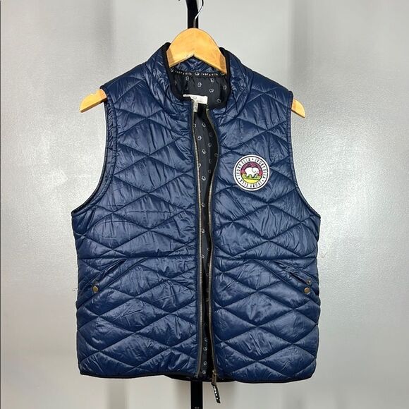 Ivory Ella Blue Quilted Vest - Picture 1 of 7